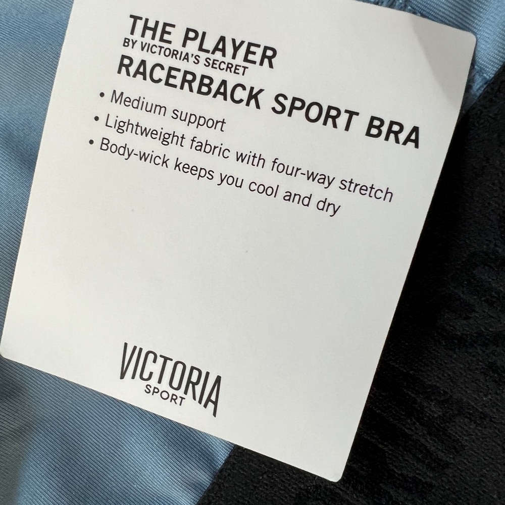 Victoria's Secret Sport The Player Racerback Wireless Blue  Sports Bra XL NWT - Picture 5 of 5